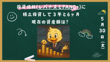投資信託(レバナスとFANG+)に積立投資して３年と6ヶ月。2025年5月30日(金)現在の資産額